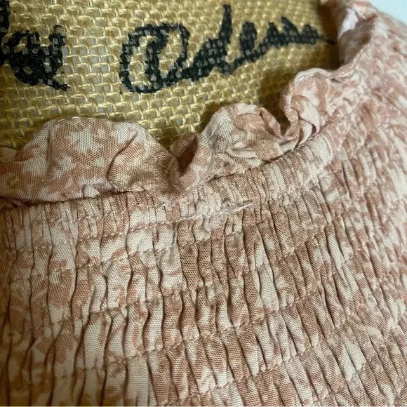 NWOT Urban Outfitters Smocked Off The Shoulder Midi Dress Pink Women’s Medium - Picture 8 of 16